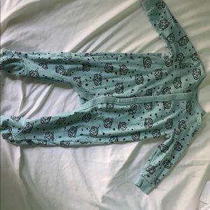 Mini heroes Tiger head footie PJs in Blue